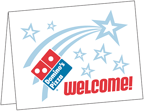Domino's Pizza #23-1554 Welcome Notecard