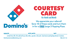 Domino's Hotel/Motel Courtesy Card