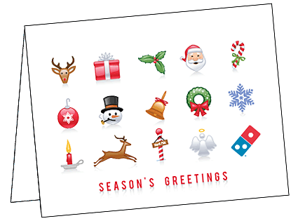Domino's Christmas Notecard