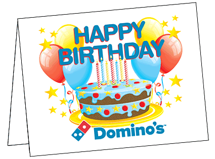 Domino's Birthday Notecard