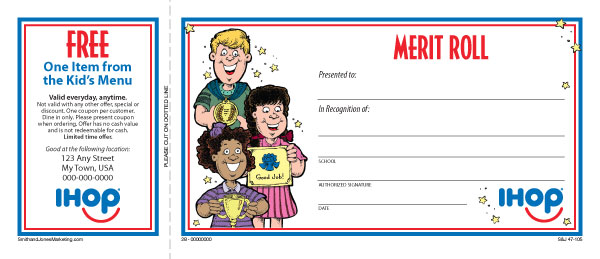 IHOP Merit Roll Certificate