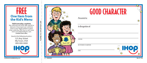 IHOP PGood Character Certificate