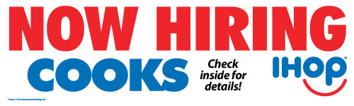 Now Hiring Cooks Banner