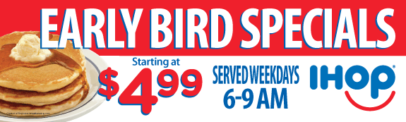 Early Bird Specials Banner