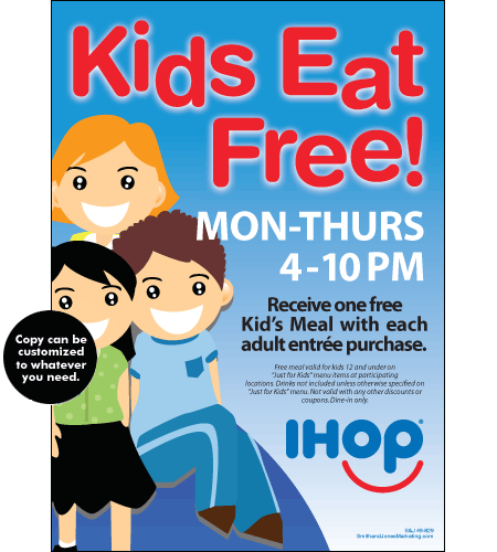 Kids Eat Free Table Talker