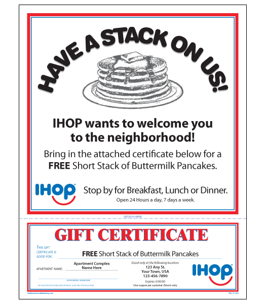 IHOP Apartment Letter