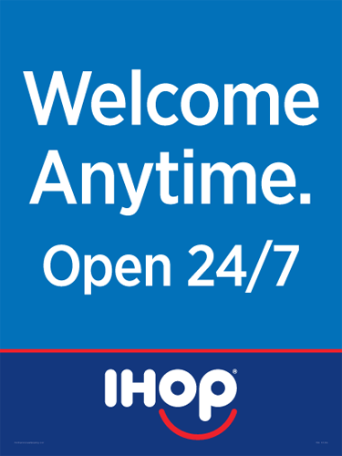 Open 24 Hours Window Cling