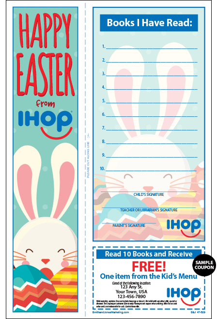 IHOP Reading Program with Bookmark