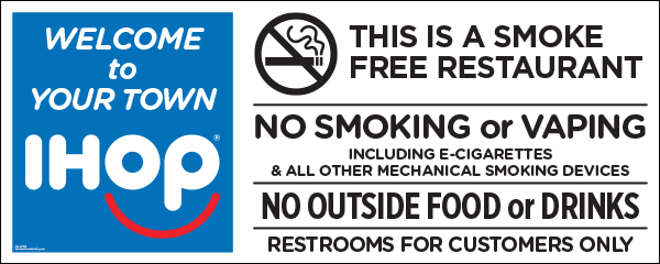 IHOP No Smoking Sign