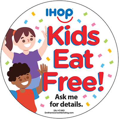 IHOP: Kids Eat Free Crew Button