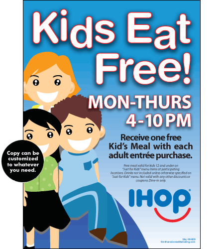 Kids Eat Free Table Talker
