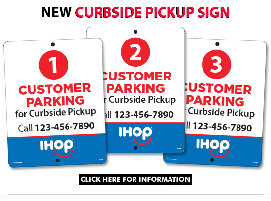 IHOP Curbside Parking Sign