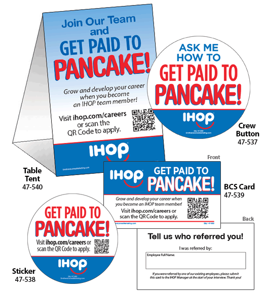 Paid to Pancake Items